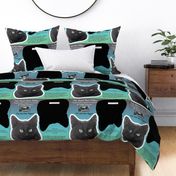 Black Cat Head-Rest Pillow