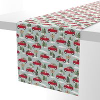 Christmas Tree Trucks with Dogs - Medium Scale