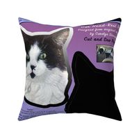 Black & White Cat Head-Rest Pillow