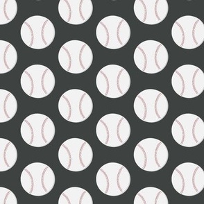 Baseballs on gray background