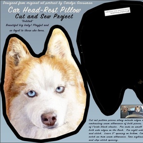 Husky Car Head-Rest Pillow