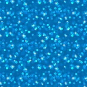 Small Sparkly Bokeh Pattern - French Blue Color