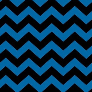 Chevron Pattern - French Blue and Black