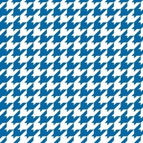 Houndstooth Pattern - French Blue and White