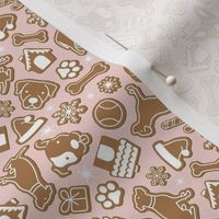Dog Gingerbread Cookies - Pink, Small Scale