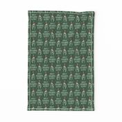 Mistletoe Dog Kisses - Dark Green, Large Scale