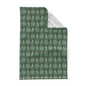 Mistletoe Dog Kisses - Dark Green, Large Scale