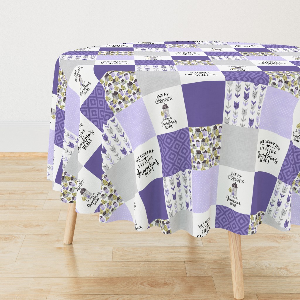 Pack My Diapers//Grandma//Purple - Wholecloth Cheater Quilt