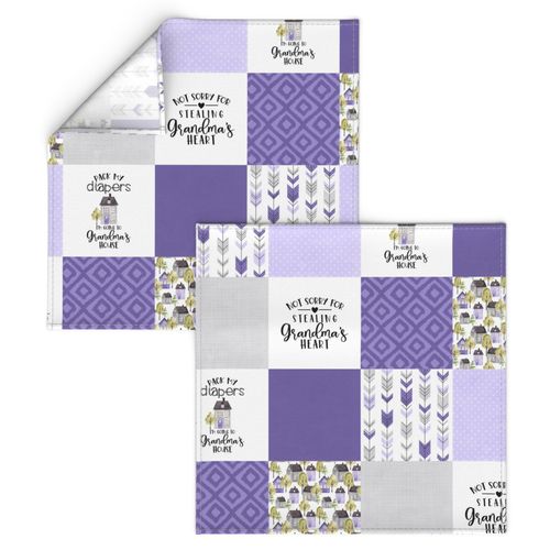 Pack My Diapers//Grandma//Purple - Wholecloth Cheater Quilt