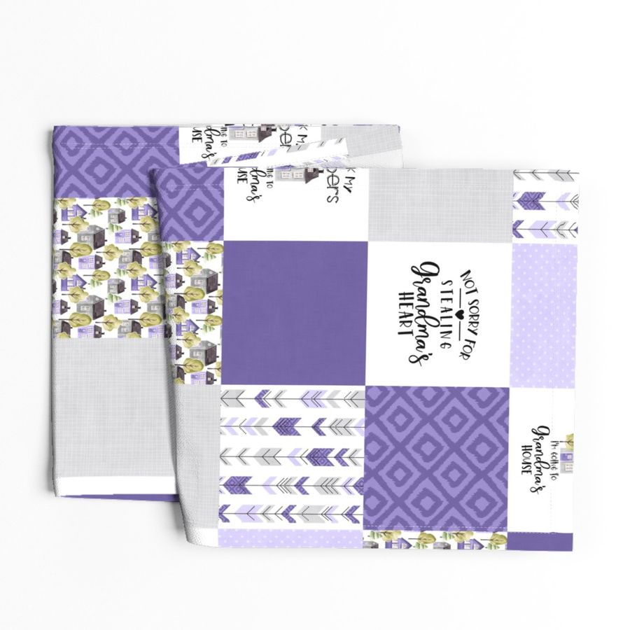 Pack My Diapers//Grandma//Purple - Wholecloth Cheater Quilt