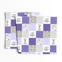 3 inch Pack My Diapers//Grandma//Purple - Wholecloth Cheater Quilt - Rotated