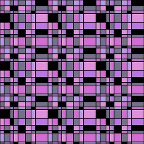 Geometric Mondrian style shapes - dark and light pinks