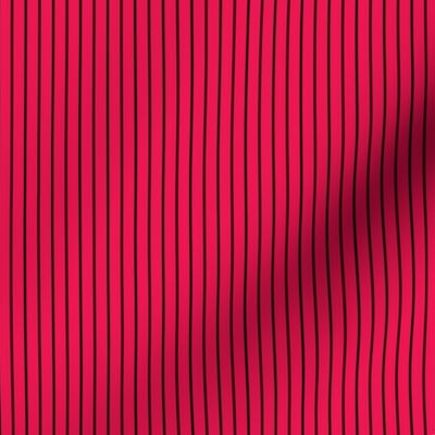 Pinstripe Dreams: Bright Red & Black (1/4 in spacing)