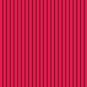 Pinstripe Dreams: Bright Red & Black (1/4 in spacing)