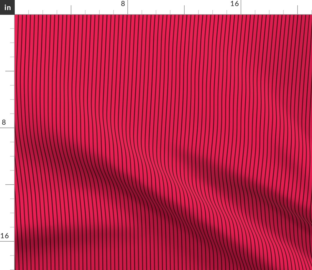 Pinstripe Dreams: Bright Red & Black (1/4 in spacing)