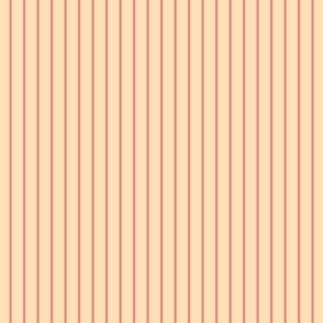 Pinstripe Dreams: Cream & Orange (1/4 in spacing)