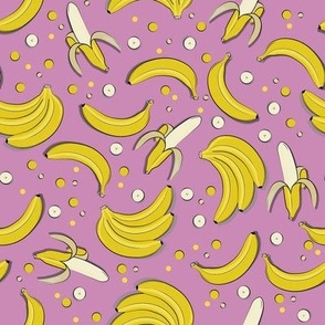 Banana Girl // Normal Scale // Tropical Fruits //Yellow Banana Baby Pink Background // Banana Ideas