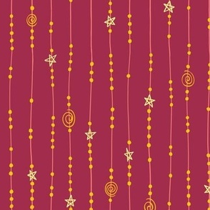 Stars n' Beads: Wine Red, Orange, Yellow