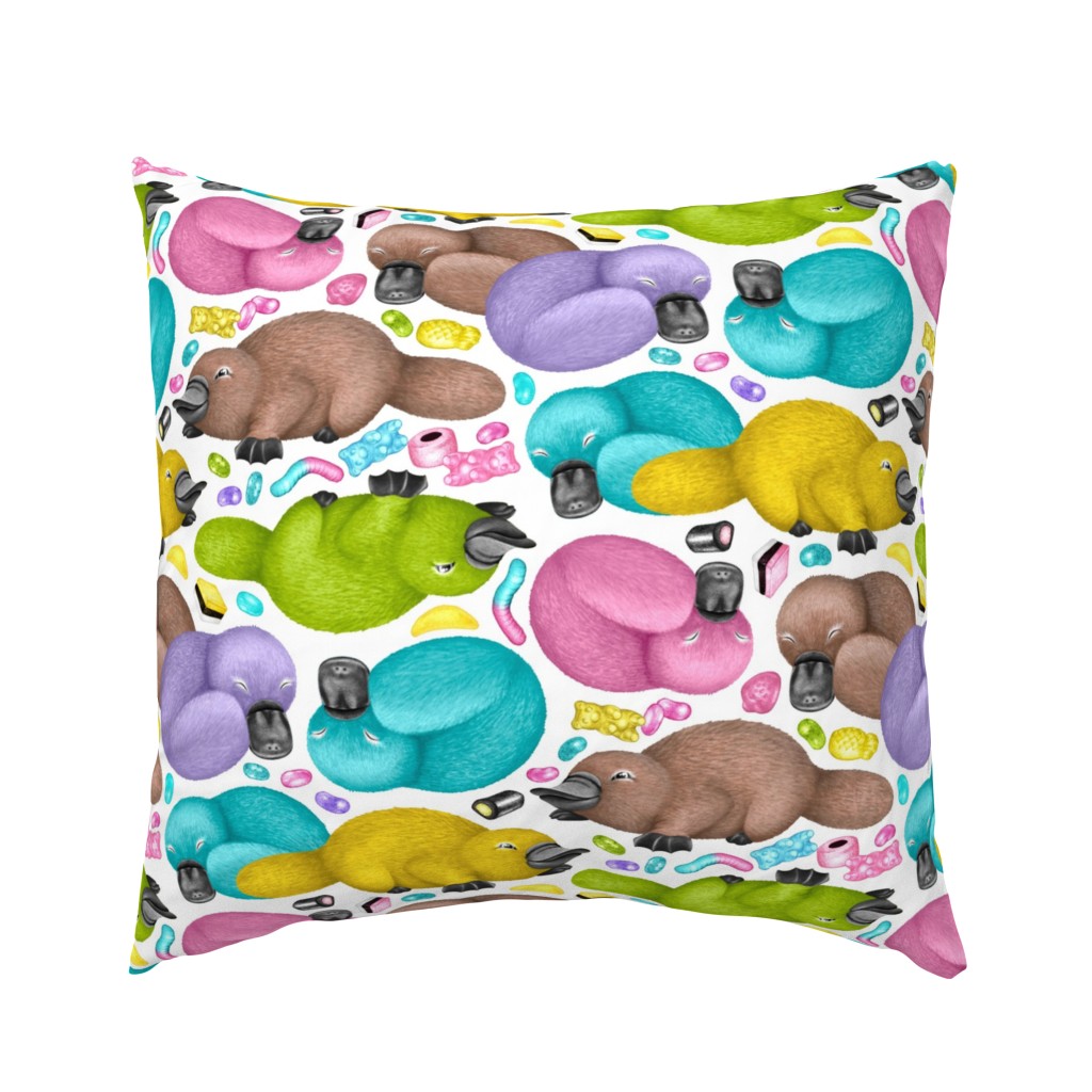 Playful Platypus Party - on white 