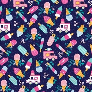 XS Ice Cream Truck Floral Summer Popsicles