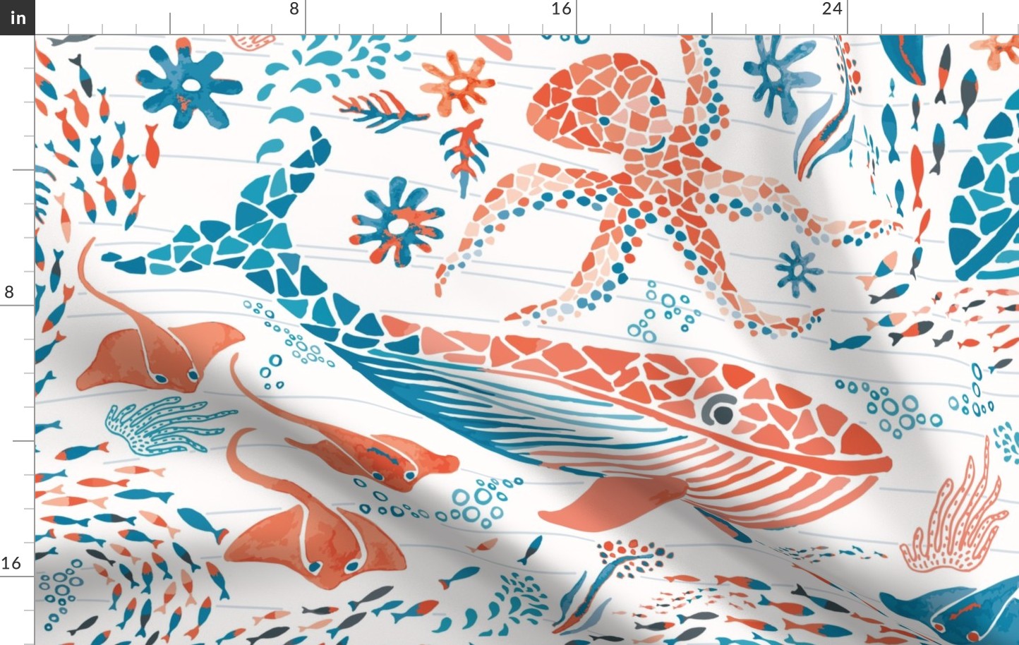 Explore the deep ocean! - playmat on one yard