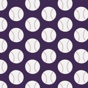 Baseball on purple background
