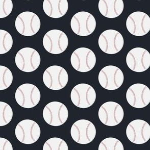 Baseball on dark gray background