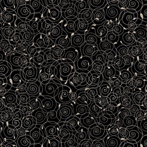 Golden Spirals--Black with no white