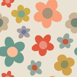 Flower Power Floral | Earth tones Large