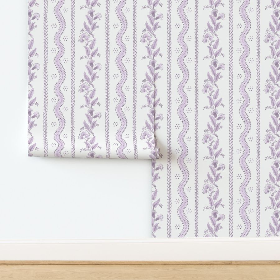 Aubergine on  Custom Cream Emma Stripe