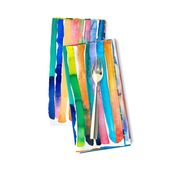 Bold painterly stripes watercolor Multicolor Rainbow - Large Jumbo Classic