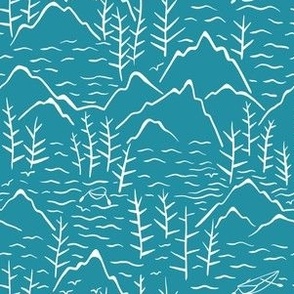 Mountain lake - fresh air blue - no texture - small scale - revised 2.0