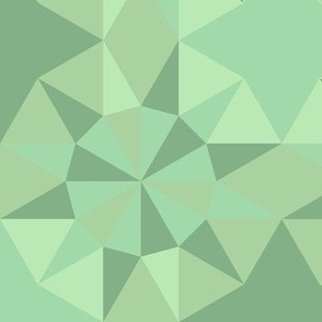 Tonal Sunburst Quilt Medallions in Green