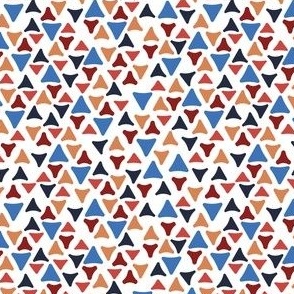 Triangles Dance // Normal Scale // White Background // Multi Color Triangles