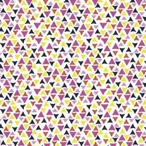 Party Triangles //Normal Scale // White Background // Multi Color Triangles