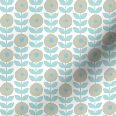 139 Retro Round Flowers