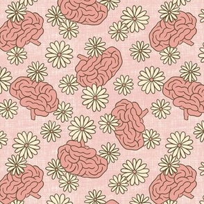 Daisies & Brains 2: Cream & Pink (Large Scale)