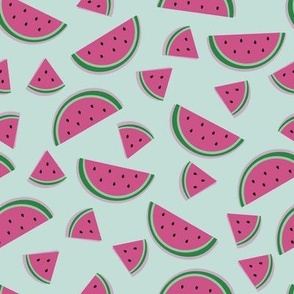 watermelon/green background 