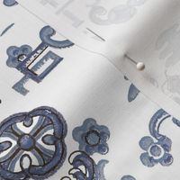 Blue Chinoiserie Toile Pattern