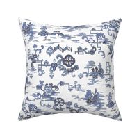 Blue Chinoiserie Toile Pattern