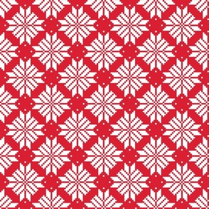 Auseklis white nordic traditional star on red