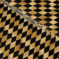 Smallscale-Black-Faux-Gold Argyle-Check