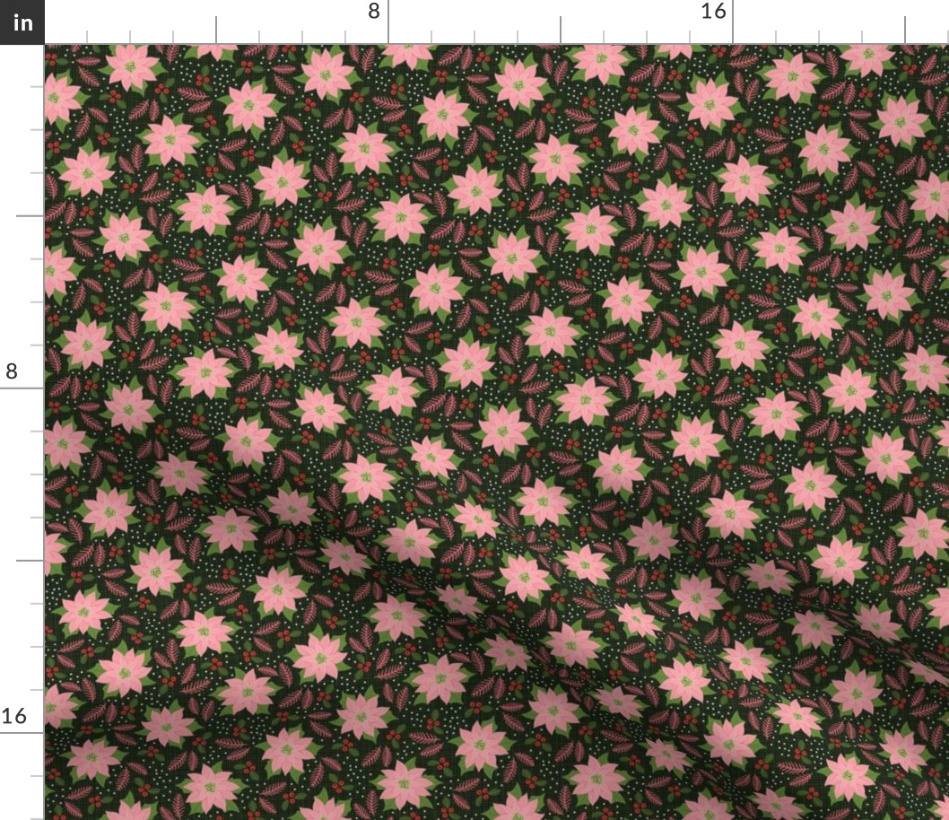 Maximalist Pink Poinsettia - Small Scale