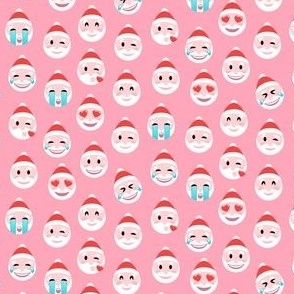 (small scale) Santa Emojis - pink - LAD21