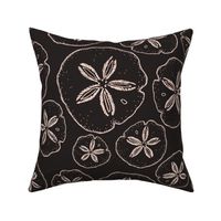 Sand Dollar L - Black and Ivory