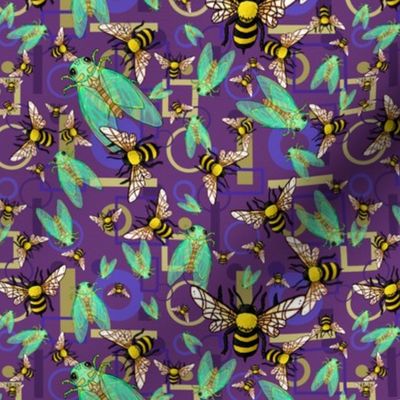 Retro Bees and Cicadas