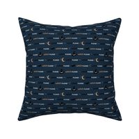 Witch please funny halloween pun witches text with bats moon and stars in navy blue night gold