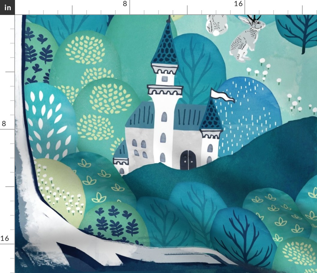 Find the magical creatures of the enchanted forest playmat - yard