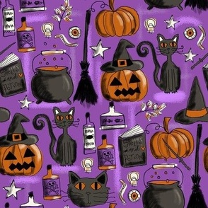 vintage halloween purple