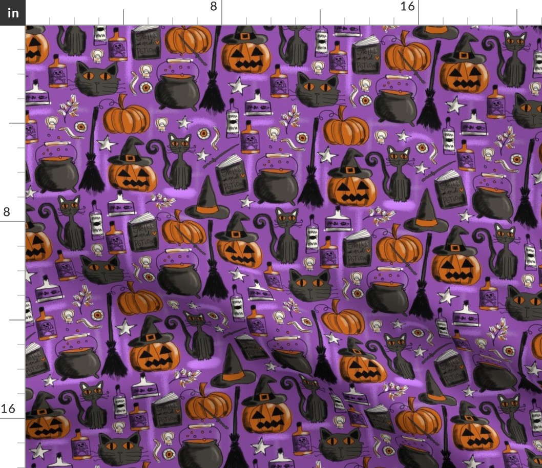 vintage halloween purple